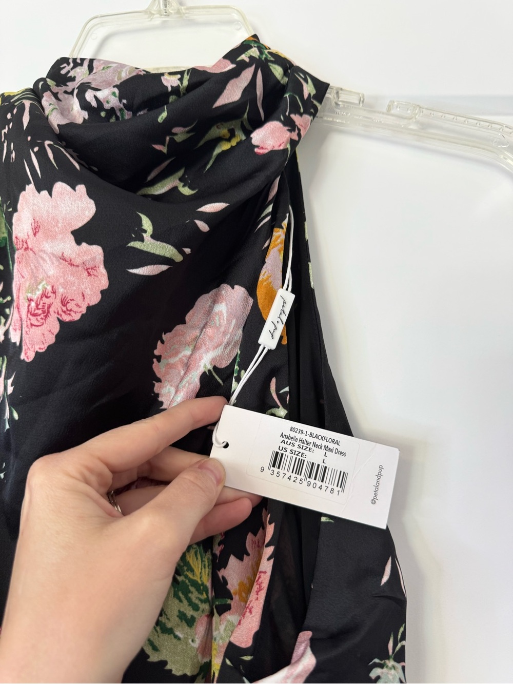 Petal & Pup Anabelle Funnel Neck Satin Midi - Picture 6 of 9